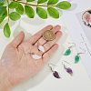 3 Pairs 3 Styles Natural Mixed Gemstone Wings Dangle Earrings with Brass Pins for Women EJEW-FI0003-19-10