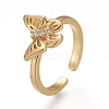 Brass Micro Pave Cubic Zirconia Cuff Rings RJEW-Z003-03G-2