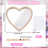 2Pcs Alloy Rhinestones & Glass Makeup Mirror for Phone Cases Phone AJEW-SC0003-75E-2