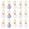 25Pcs Electroplate Glass Charms PALLOY-TAC0314-3
