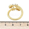Brass Micro Pave Cubic Zirconia Open Cuff Ring for Women RJEW-F177-03GP-11-5