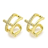 Brass Micro Pave Cubic Zirconia Cuff Earrings EJEW-C104-003G-1