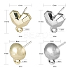 16Pcs 4 Style Spray Painted Alloy Stud Earrings Findings FIND-LS0001-66-3