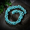 Vintage Natural Turquoise Chips Beaded Necklaces NJEW-BB16531-E-4