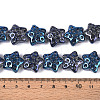 Electroplate Transparent Glass Beads Strands EGLA-N020-02G-4