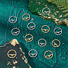 12Pcs 2 Clors 201 Stainless Steel Links Rings STAS-UN0041-28-5