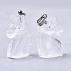 Carved Natural Quartz Crystal Pendants G-N0327-002M-3