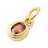 Brass Cubic Zirconia Charms KK-G554-02A-04-2
