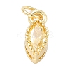Real 18K Gold Plated Brass Micro Pave Cubic Zirconia Charms ZIRC-L100-078G-07-2