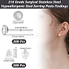 300Pcs 304 Stainless Steel Studs Earring Finding EJEW-BBC0001-67A-2