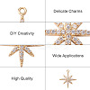 Beadthoven 16 Pcs 8 Styles Brass Micro Pave Cubic Zirconia Links Connectors & Pendants KK-BT0001-08-11