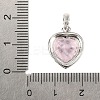 925 Sterling Silver Pave Cubic Zirconia Pendants STER-C015-01B-02-3