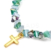 Alloy Cross Charm Bracelets BJEW-JB12323-02-3