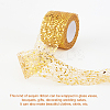 Glitter Sequin Deco Mesh Ribbons LS-ORIB-WH0005-02-4