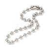Tarnish Resistant 304 Stainless Steel Ball Chain Necklace & Bracelet Set STAS-D181-02P-02B-2