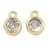 Brass with Clear Cubic Zirconia Pendants LS-KK-I476-12G-1