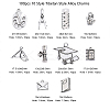 100pcs 10 Style Tibetan Style Alloy Pendants for Teachers' Day TIBEP-CJ0001-28-2