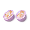Mocha Fluorescent Style Glass Rhinestone Cabochons X-GGLA-M005-01A-371MK-3