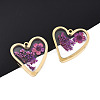 304 Stainless Steel Epoxy Resin Pendants STAS-T072-24-1