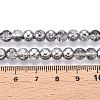 Electroplated Crackle Glass Beads Strands X-EGLA-N014-6mm-03-4