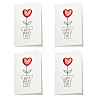 4Pcs Kraft Paper Greeting Cards AJEW-FS0001-30A-1