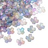 Two Tone Transparent Glass Bead Caps GLAA-Z020-02H-1