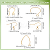 20Pcs 10 Styles 304 Stainless Steel Earring Hooks STAS-LP0001-55-2