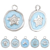 6Pcs 6 Styles 304 Stainless Steel Pendants STAS-YW0011-12P-1