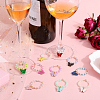 Alloy Enamel Butterfly Wine Glass Charms AJEW-SC00017-4