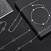 6Pcs 6 Styles 304 Stainless Steel Cable Chain Anklets AJEW-UN0001-12-2