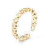 Clear Cubic Zirconia Star Cuff Ring X-KK-D067-34G-RS-1