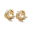 Brass Micro Pave Cubic Zirconia Hoop Earring EJEW-L271-07KCG-01-1