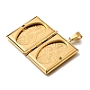316 Stainless Steel Locket Pendants STAS-C123-03A-G-2