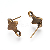 Alloy Stud Earring Findings PALLOY-F224-01AB-NF-2