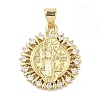 Brass Micro Pave Cubic Zirconia Pendants KK-A282-06B-G-1