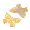 Natural Yellow Shell Carved Pendants SSHEL-C012-21-2