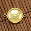 14mm Dome Clear Glass Cover and Golden Brass Cabochon Connector Setting Sets DIY-X0088-G-NR-2