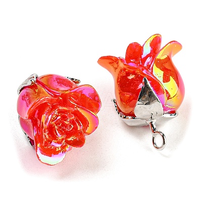 Opaque Resin Pendants RESI-K031-04B-G-1