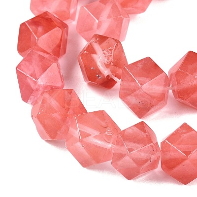 Cherry Quartz Glass Beads Strands G-T138-30-1
