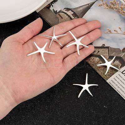 Brass Starfish/Sea Stars Pendants KK-BB11654-1