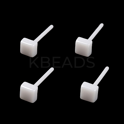 Hypoallergenic Bioceramics Zirconia Ceramic Square Stud Earrings EJEW-Z023-07E-1