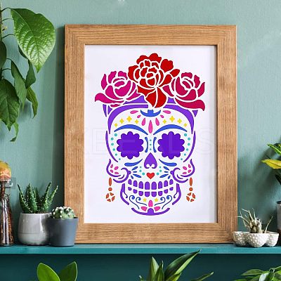 Large Plastic Reusable Drawing Painting Stencils Templates DIY-WH0202-089-1
