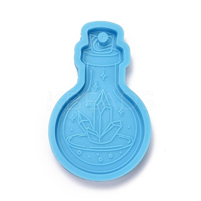 Perfume Bottle with Crystal Cluster Pendant Silicone Molds LS-DIY-M034-23-1