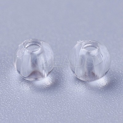 Transparent Clear Acrylic Round Beads X-PL526_4MM-1