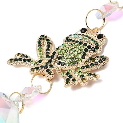 Alloy Rhinestones & Glass Charm Suncatchers HJEW-E013-01G-D-1
