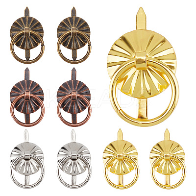 40Pcs 4 Style Iron Round Cabinet Handle Pull Knob FIND-GF0003-80-1