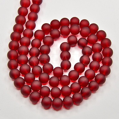 Baking Paint Transparent Glass Bead Strands X-GLAA-S031-4mm-14-1