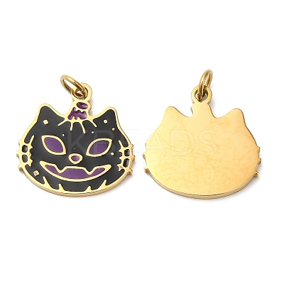 Halloween Ion Plating(IP) 304 Stainless Steel Charms STAS-D066-08G-1