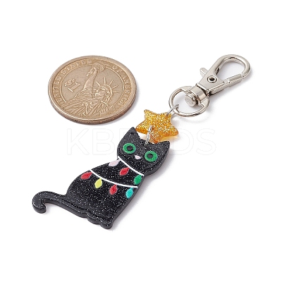 Christmas Theme Acrylic Pendant Decoraiton HJEW-JM01388-1