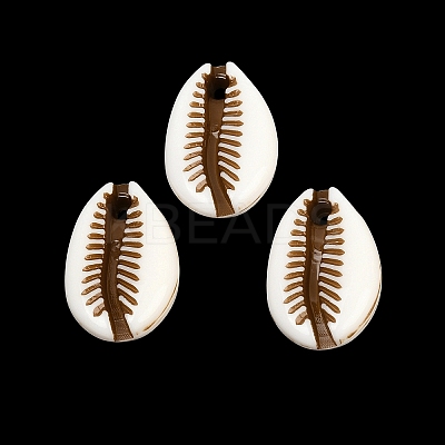 Spray Painted Opaque Acrylic Pendants ACRP-F003-03C-1